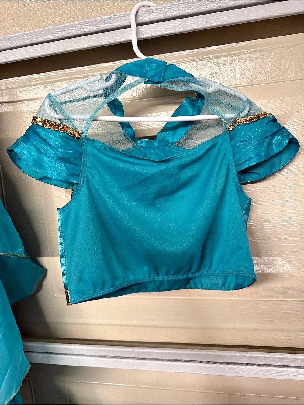 Jasmine Disney Girls 7/8 Blue & Gold Costume